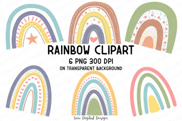 Download Pastel Rainbow Clipart Designs - Design Collection