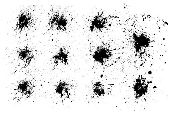 Download Dirty Ink Splatter Graphic Blot Set - Premium Resources